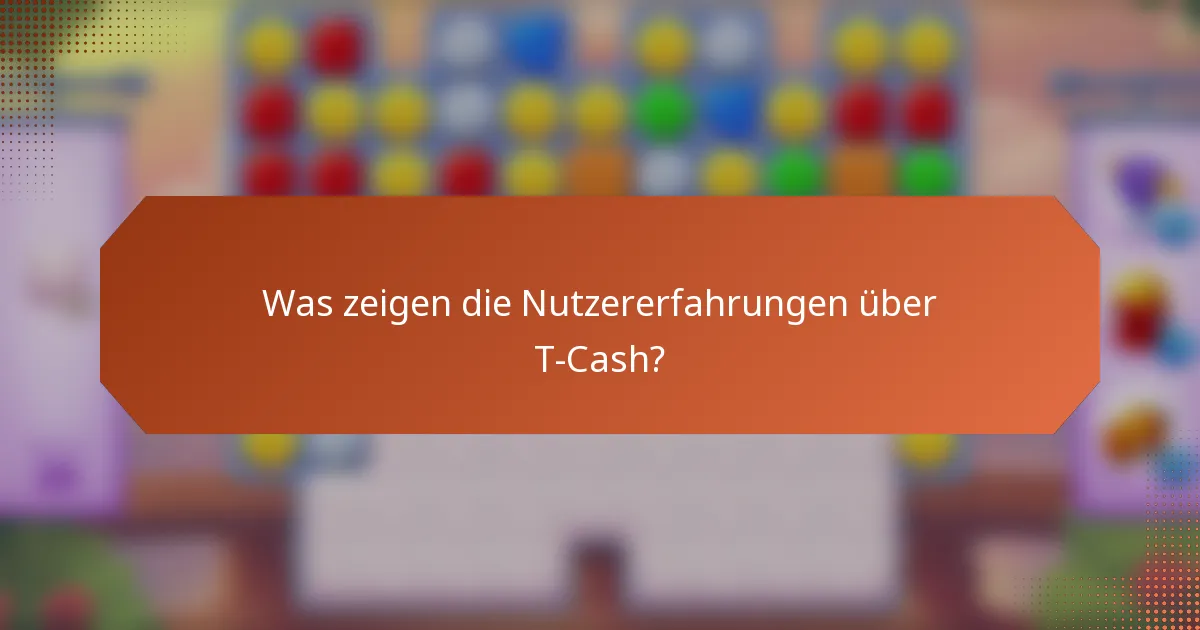 Was zeigen die Nutzererfahrungen über T-Cash?