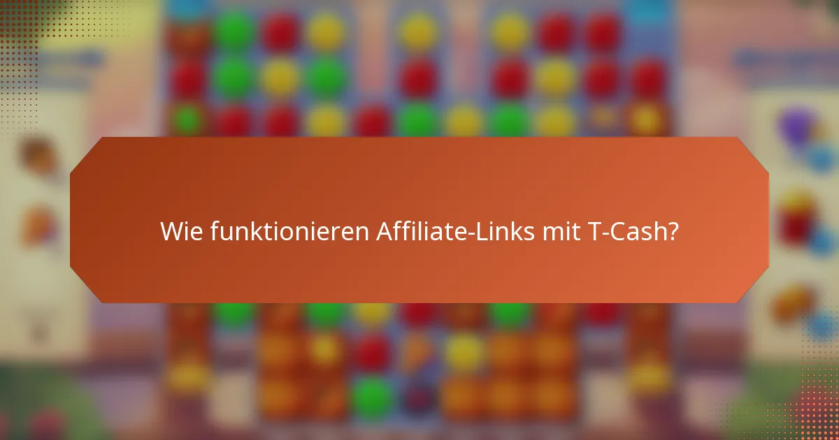 Wie funktionieren Affiliate-Links mit T-Cash?