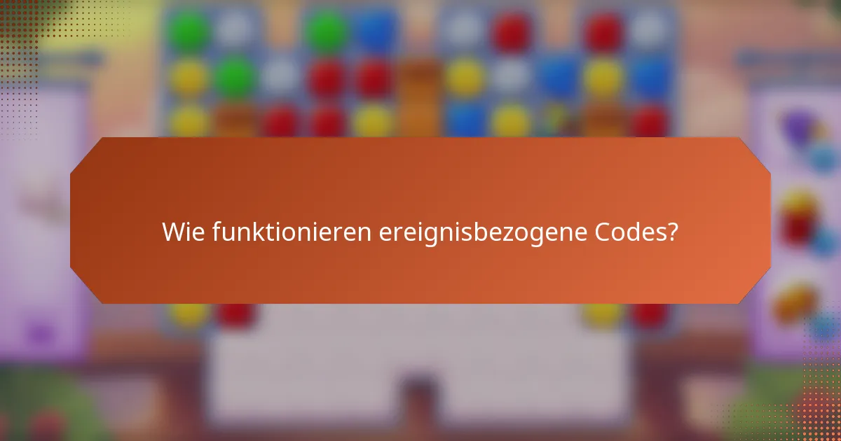 Wie funktionieren ereignisbezogene Codes?