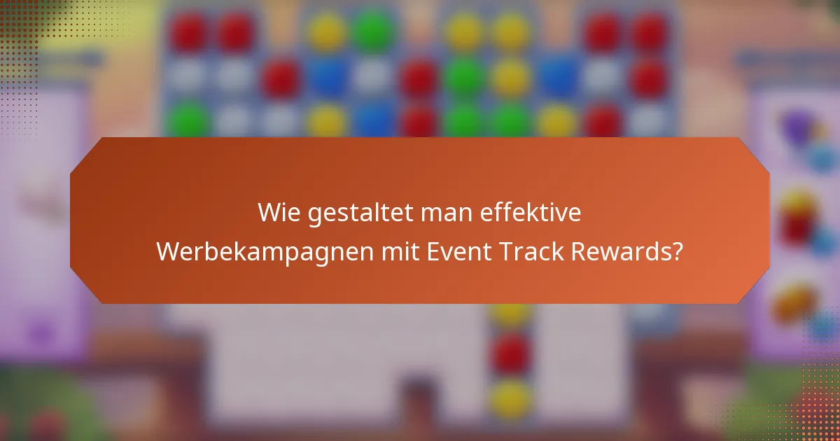 Wie gestaltet man effektive Werbekampagnen mit Event Track Rewards?